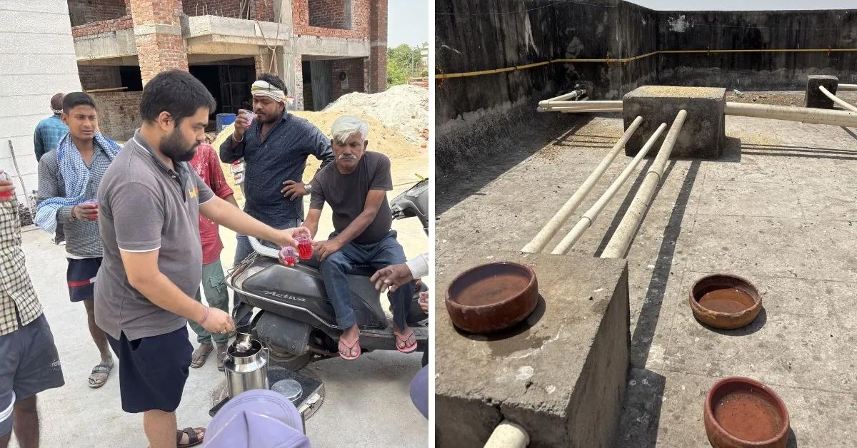 Agra Man Brings Relief to Birds and Labourers in Summer Heat