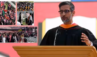 Sundar Pichai | అమెరికా వర్సిటీలో సుందర్ పిచాయ్కి నిరసన సెగ.. ప్రసంగిస్తుండగా వాకౌట్ చేసిన విద్యార్థులు