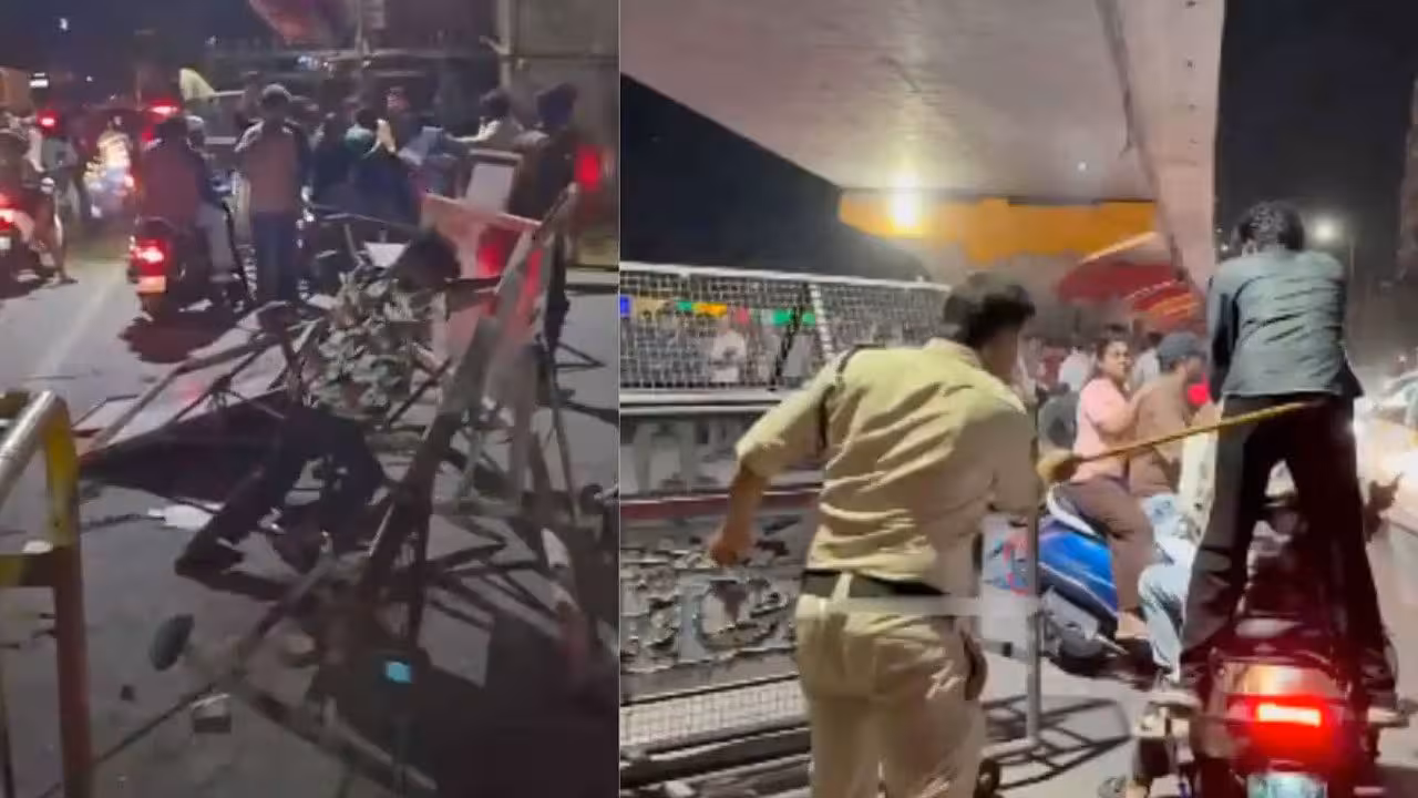 RCB Fans | హైదరాబాద్లో ఆర్సీబీ అభిమానుల రచ్చ.. లాఠీలకు పనిచెప్పిన పోలీసులు