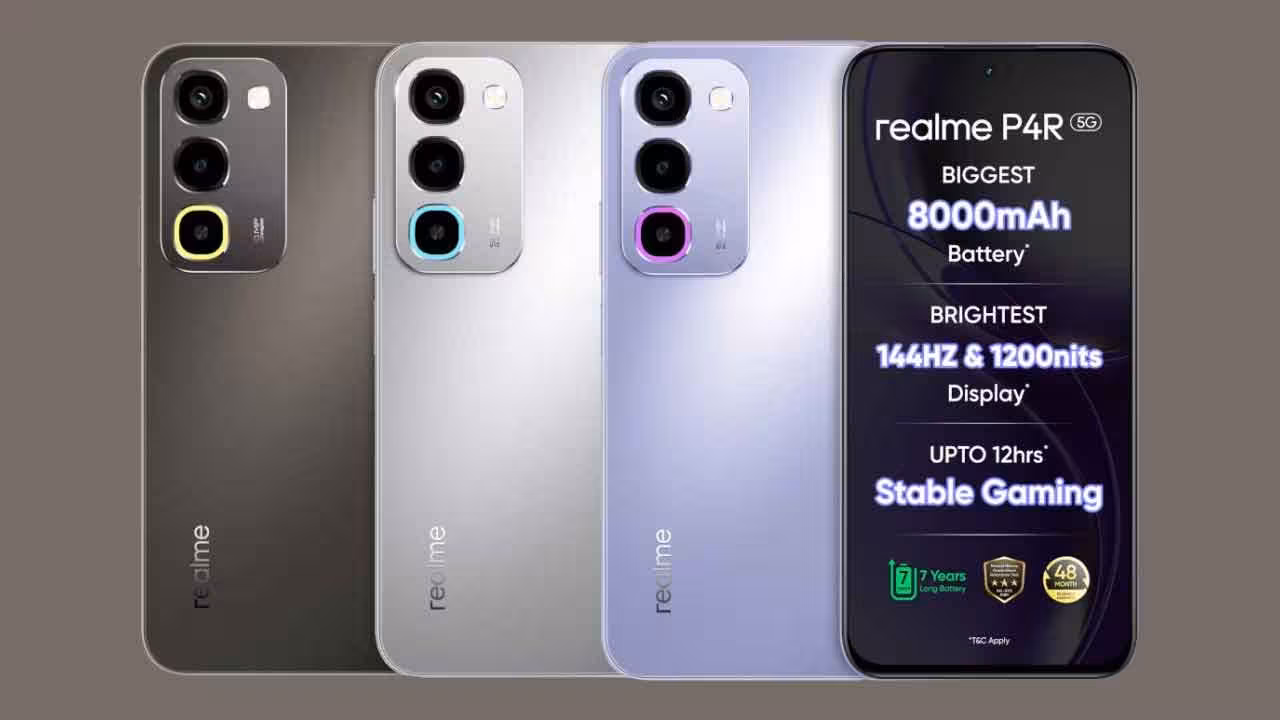 realme P4R 5G | 8000ఎంఏహెచ్ బ్యాటరీతో లాంచ్ అయిన రియల్మి కొత్త ఫోన్.. అదిరిపోయే డిస్ప్లే, ఏఐ ఫీచర్లు..