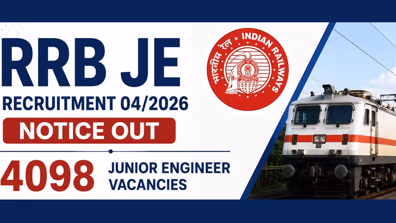 RRB JE Recruitment | రైల్వేలో జూనియర్ ఇంజినీర్ ఉద్యోగాలు.. 4వేలకుపైగా పోస్టులకు ఆర్ఆర్బీ నోటిఫికేషన్