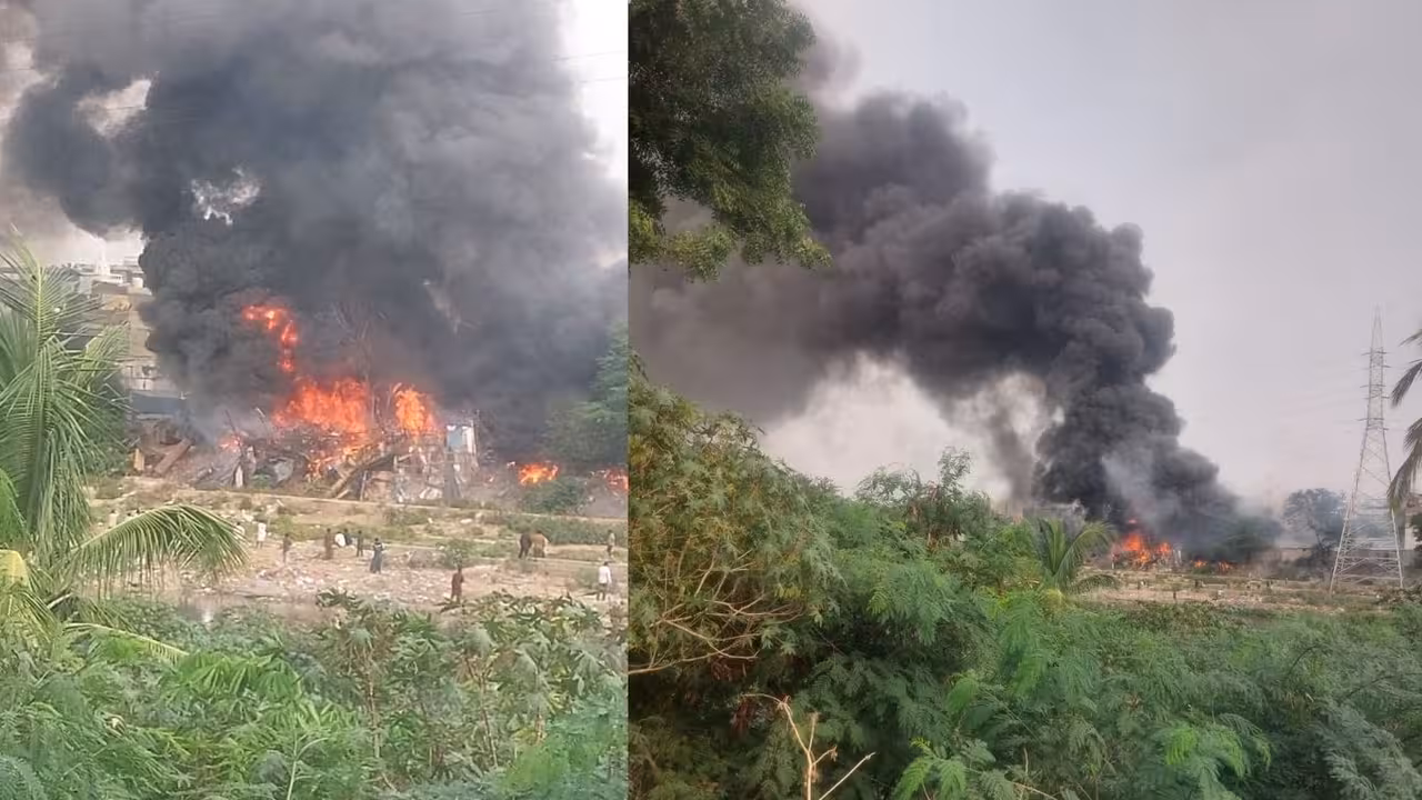Fire Accident | చాదర్ఘాట్లో భారీ అగ్ని ప్రమాదం.. కాలి బూడిదైన గుడిసెలు