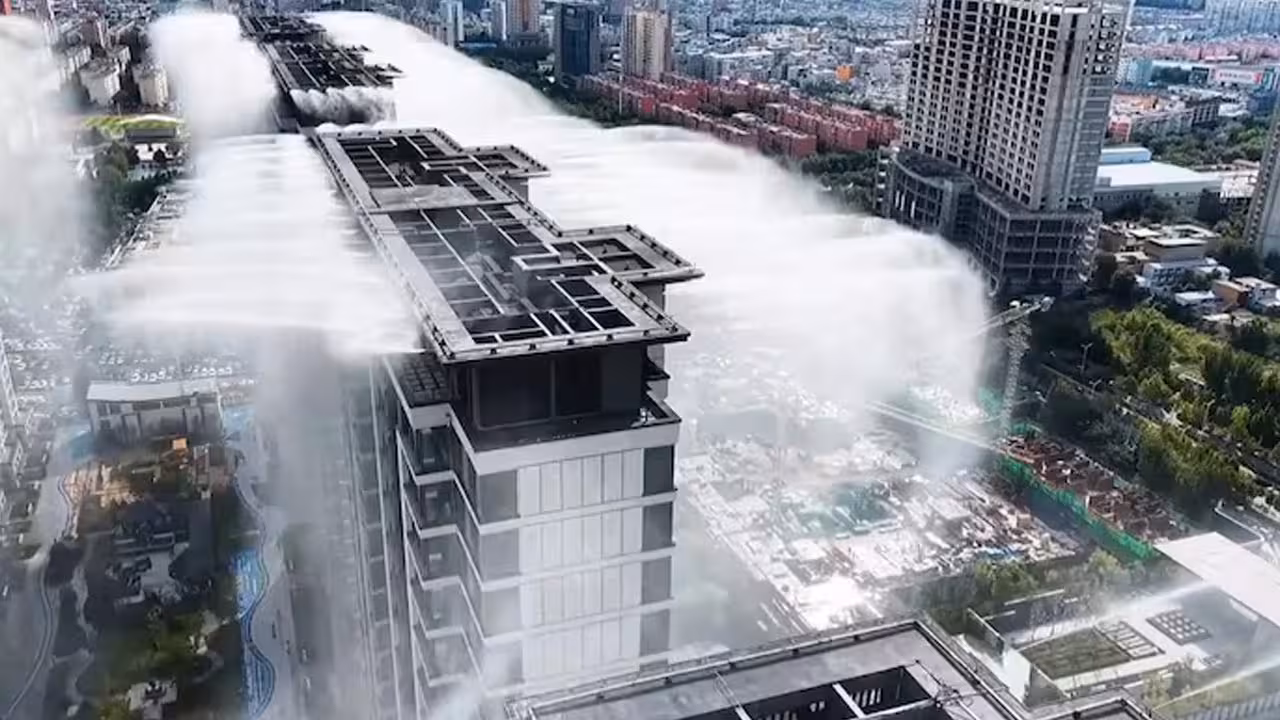 China Rooftop Misting System | ఏసీలు అక్కర్లేదు.. భవనాల నుంచే చల్లని వర్షం: చైనా కొత్త ‘కూలింగ్’ టెక్నాలజీ గురించి తెలిస్తే అవాక్కవుతారు