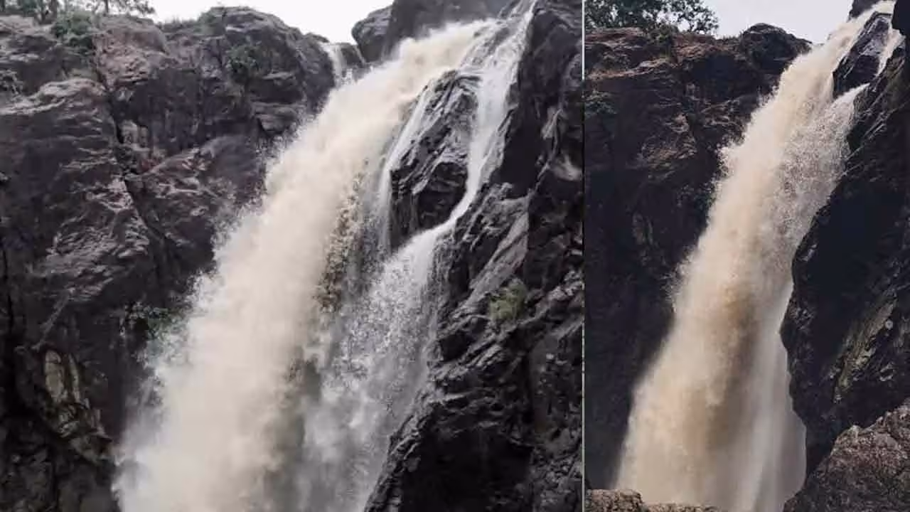 Gayatri Waterfalls | గాయత్రి వాటర్ ఫాల్.. 100 అడుగుల ఎత్తు నుంచి జాలువారుతున్న జలపాతం..