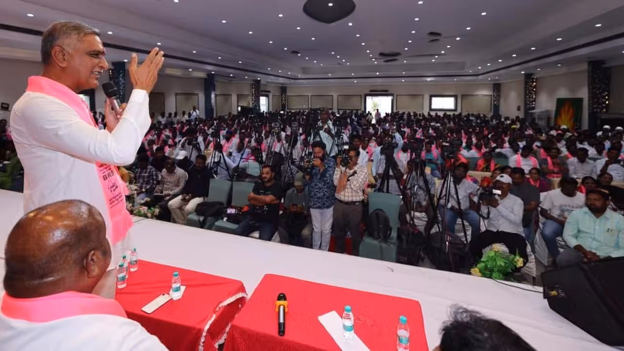 Harish Rao Slams CM Revanth Reddy in Karimnagar BRS Meeting