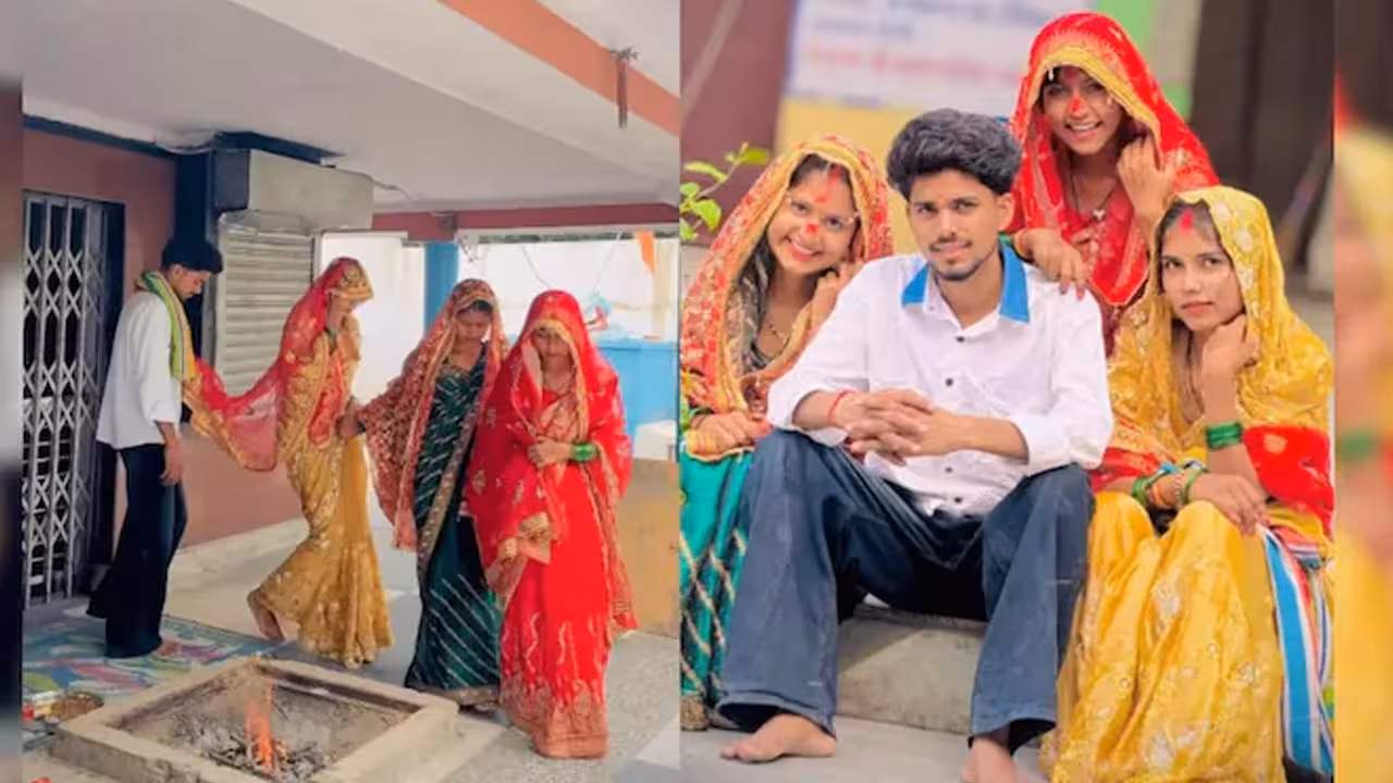 UP Viral Wedding | వింత వివాహం: విడిపోలేక ఒకే వ్యక్తిని పెళ్లాడిన ముగ్గురు అక్కాచెల్లెళ్లు.. నెట్టింట హాట్ టాపిక్!