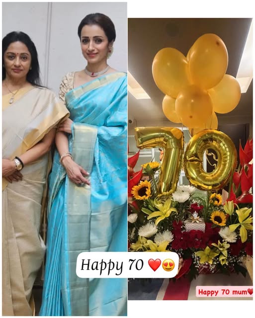 Trisha | తల్లి బర్త్డేను సెలబ్రేట్ చేసిన త్రిష – 70 ఏళ్లు అంటే నమ్మలేకపోతున్నామంటూ నెటిజన్ల కామెంట్లు - Image 1