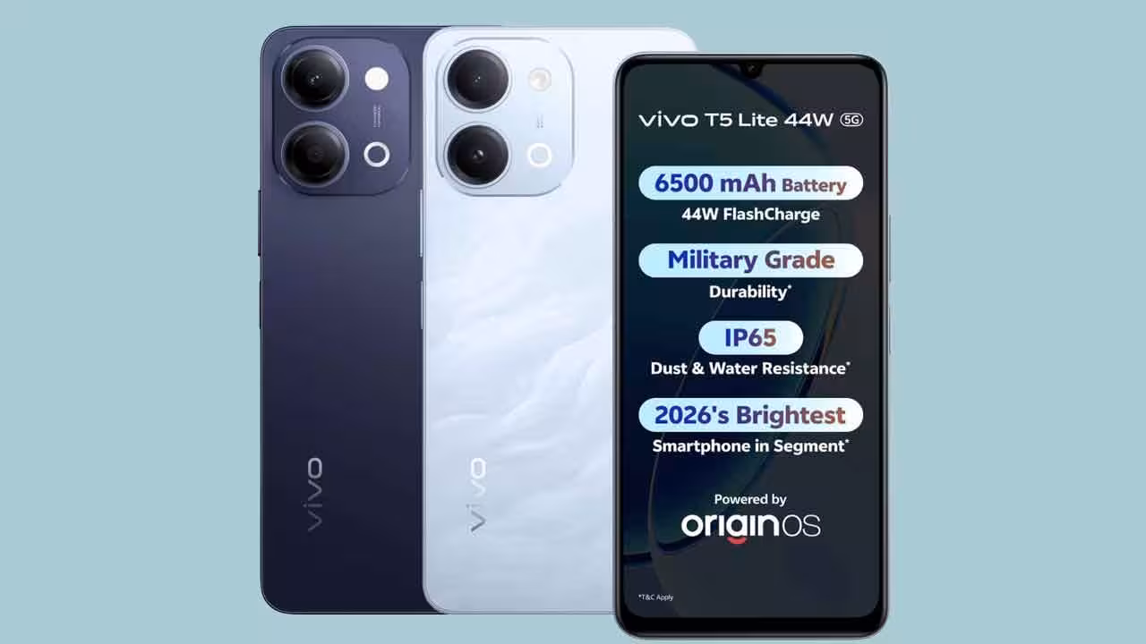 vivo T5 Lite 44W 5G | భారీ బ్యాటరీ, ఆకట్టుకునే ఏఐ ఫీచర్లతో లాంచ్ అయిన వివో కొత్త ఫోన్.. ధర ఎంతంటే..