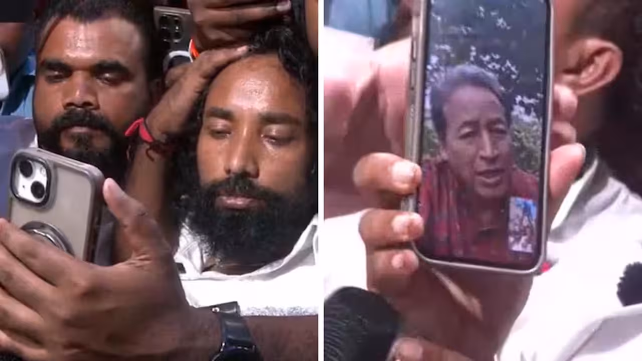 Devendra Mahto Hunger Strike | నిరాహార దీక్ష చేయ్.. కానీ నీళ్లు తాగు : దేవేంద్ర నాథ్ మహతోకు నచ్చజెప్పిన వాంగ్చుక్