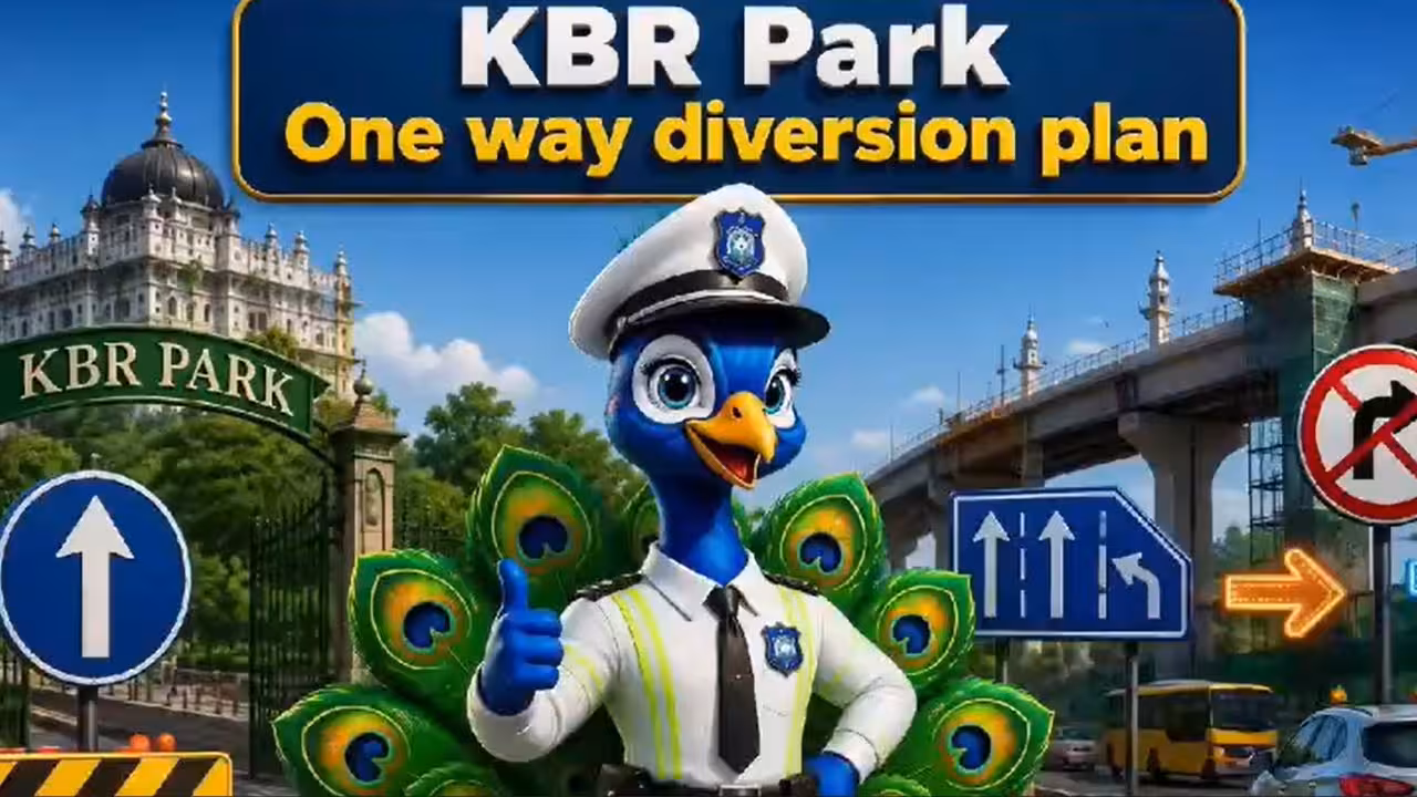 KBR Park One Way Traffic | కేబీఆర్ పార్క్ చుట్టూ వన్-వే ట్రాఫిక్.. గచ్చిబౌలిలో ఫ్లైఓవర్లు: హైదరాబాద్ ‘H-CITI’ ప్రాజెక్టు అప్డేట్స్ ఇవే!