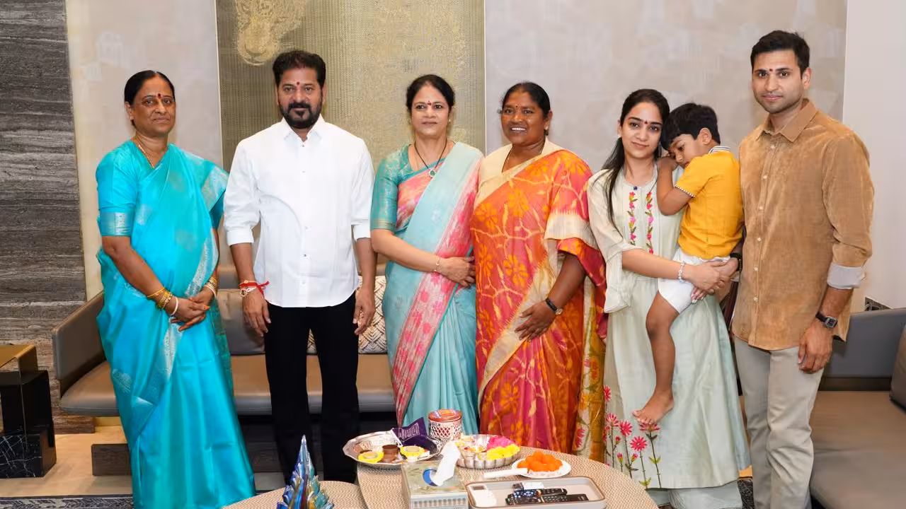 Minister Konda Surekha Ties Special Gold Rakhi to CM Revanth Reddy