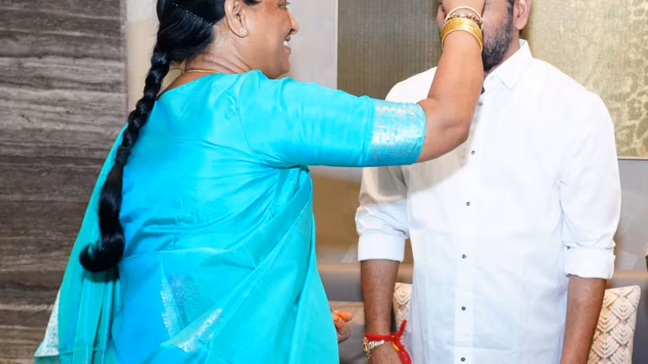 Minister Konda Surekha Ties Special Gold Rakhi to CM Revanth Reddy 
