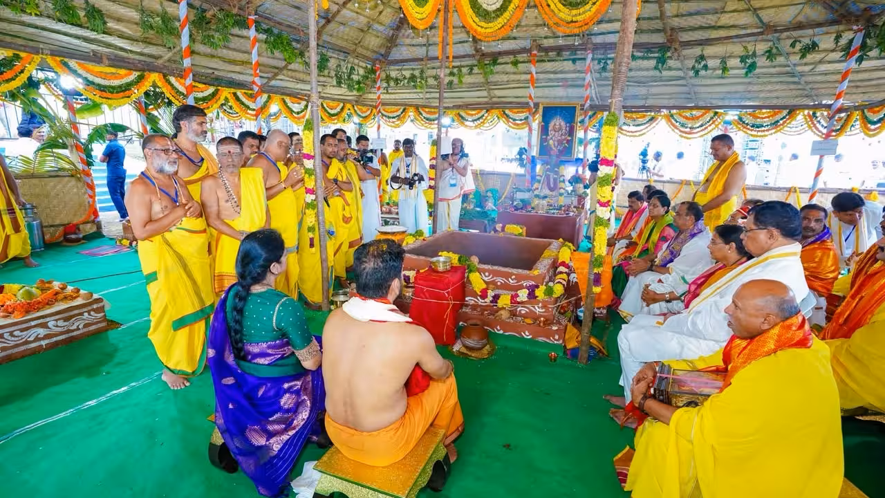 CM Revanth Reddy Performs Maha Varuna Yagam for Rains in Telangana