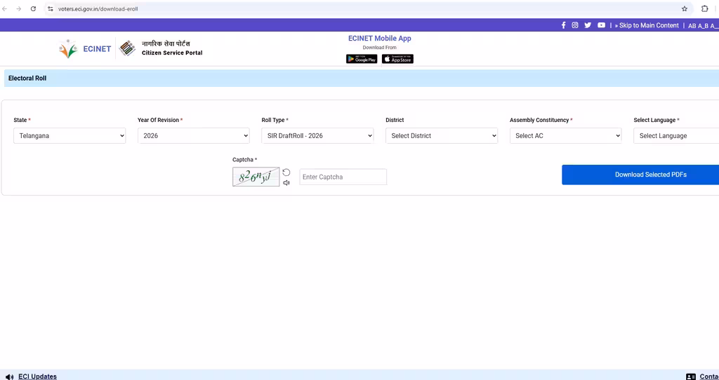 Telangana SIR Draft Voter List 2026 Released 92 Lakh to Get Notices