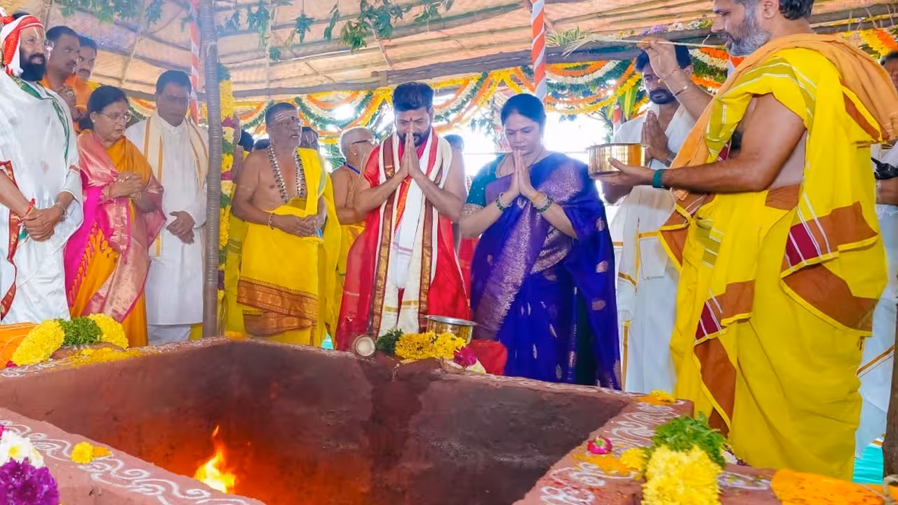 CM Revanth Reddy Performs Maha Varuna Yagam for Rains in Telangana
