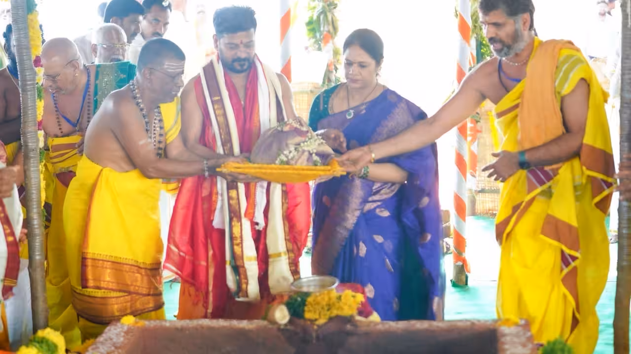 CM Revanth Reddy Performs Maha Varuna Yagam for Rains in Telangana
