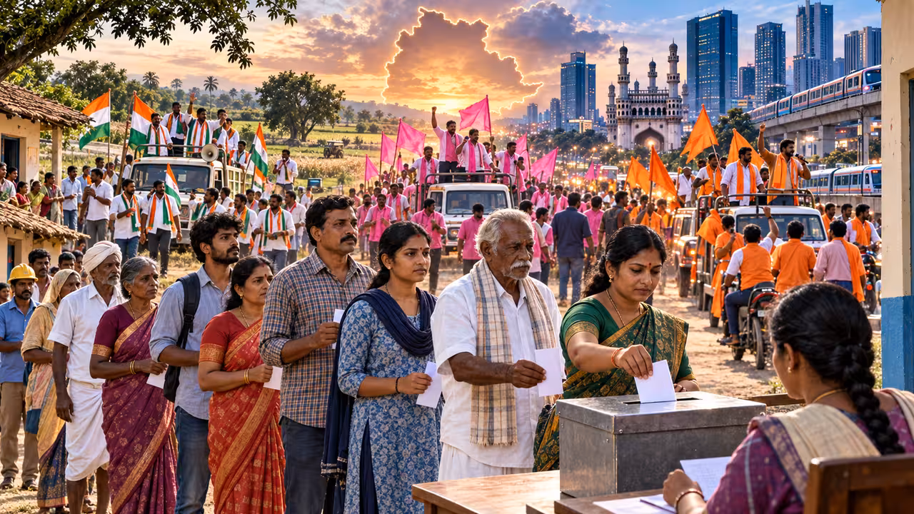 తెలంగాణలో “మిని” సమరశంఖం: స్థానిక పోరులో గెలుపెవరిది? పార్టీల ప్రాగ్రెస్ రిపోర్ట్కు రియల్ టెస్ట్!