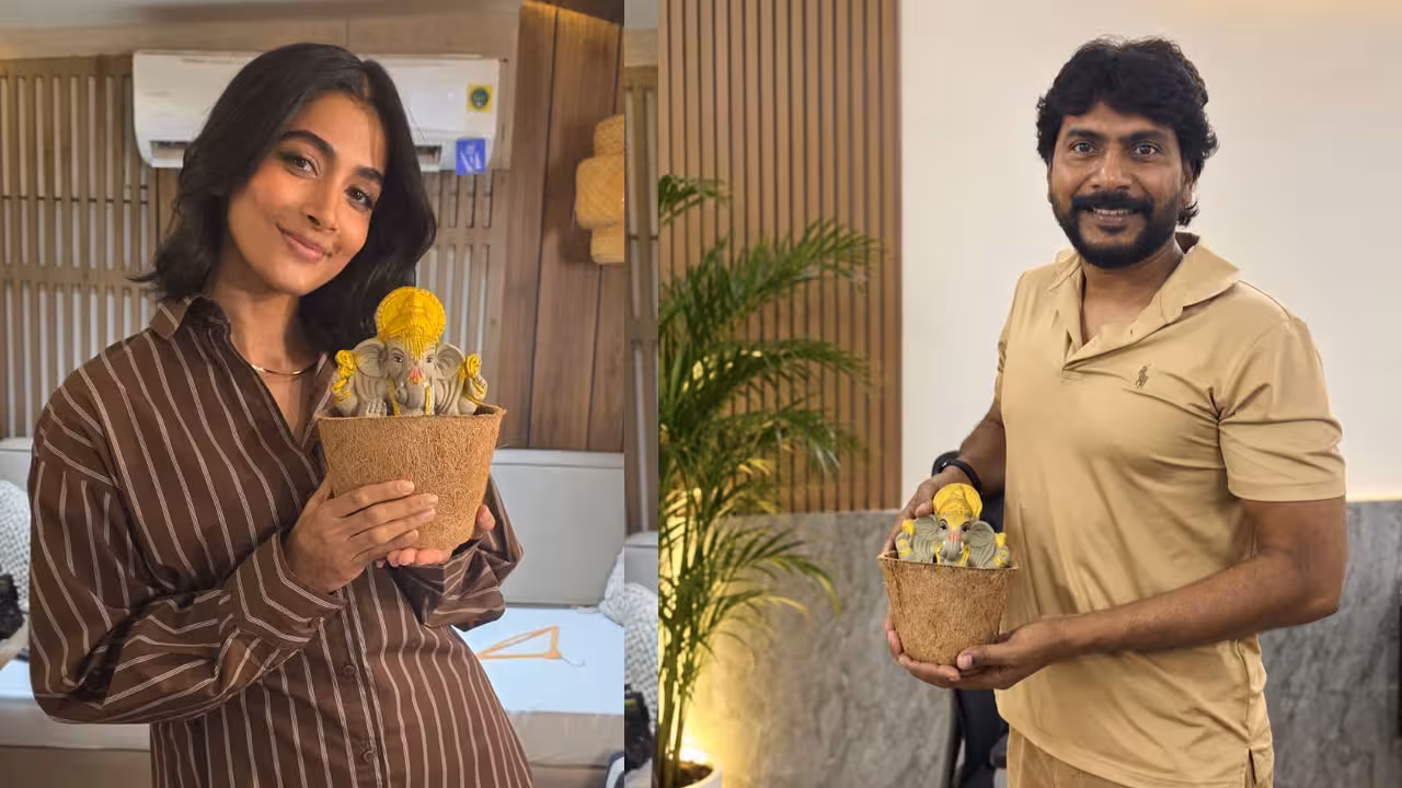 Seed Ganesha | పర్యావరణ హిత వినాయకోత్సవం.. సీడ్ గణేశుడిని స్వీకరించిన పూజా హెగ్డే, సంపత్ నంది