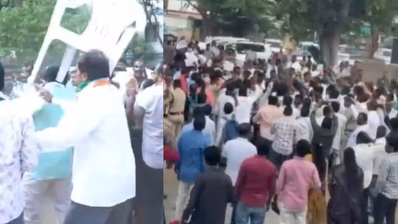 BRS, Congress Mutual attack | రణరంగంగా బోయిన్పల్లి పీఎస్.. బీఆర్ఎస్, కాంగ్రెస్ పరస్పర దాడి
