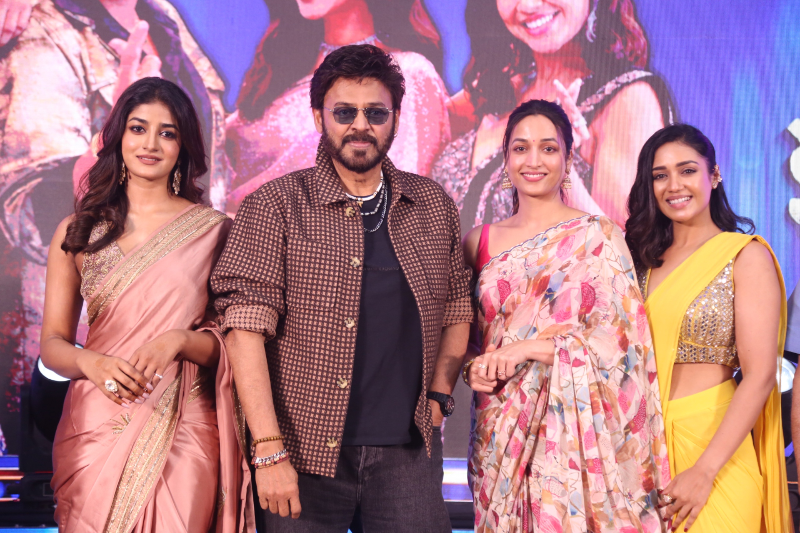 Venkatesh | ఆదర్శ కుటుంబం సాంగ్ లాంఛ్ ఈవెంట్ ఫొటోలు – స్పెషల్ అట్రాక్షన్గా హీరోయిన్లు…. - Image 1