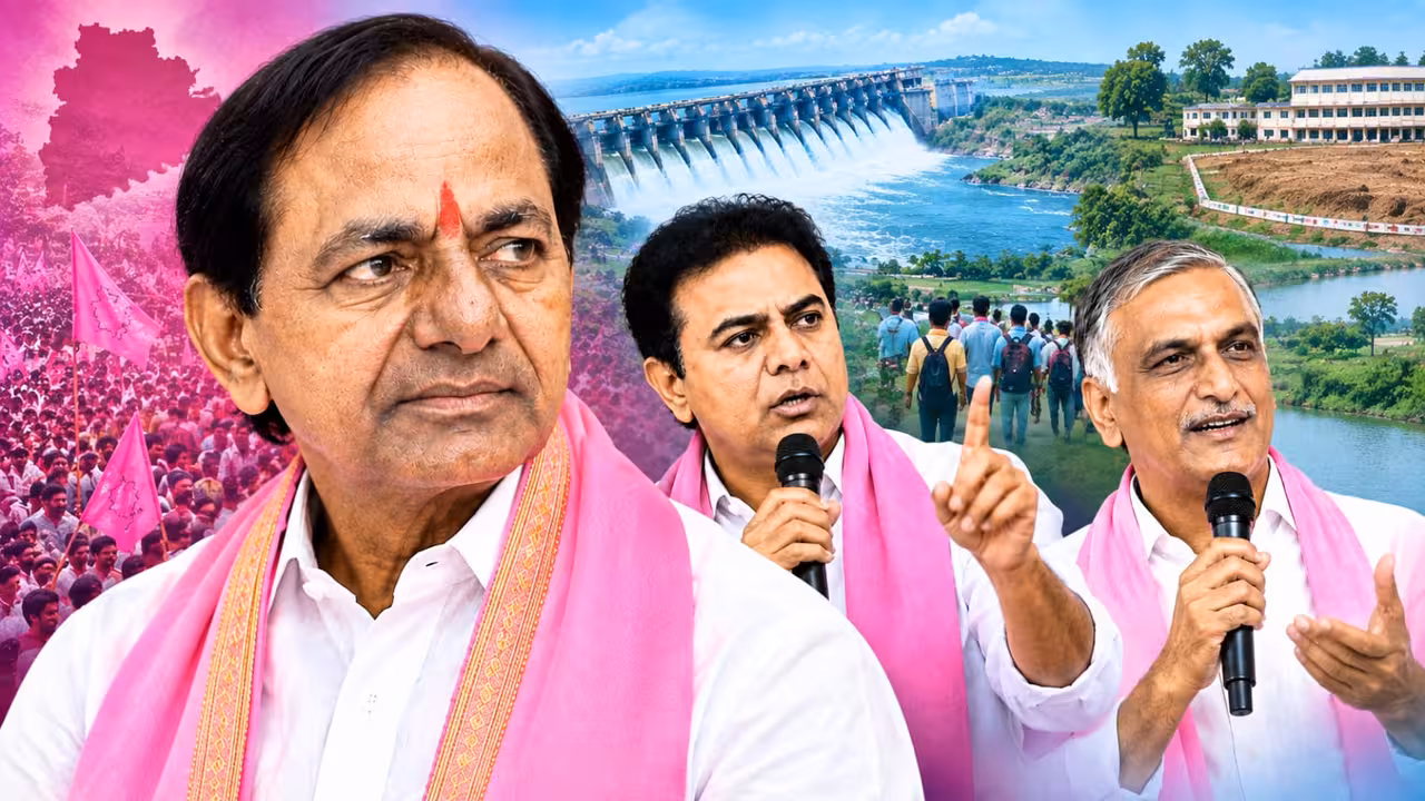 కేసీఆర్ ‘పదేళ్లు’.. కేటీఆర్ ‘పాదయాత్ర’.. హరీశ్ ‘ప్రజా పోరాటం’.. గులాబీ త్రిసూత్రం ఇదేనా?
