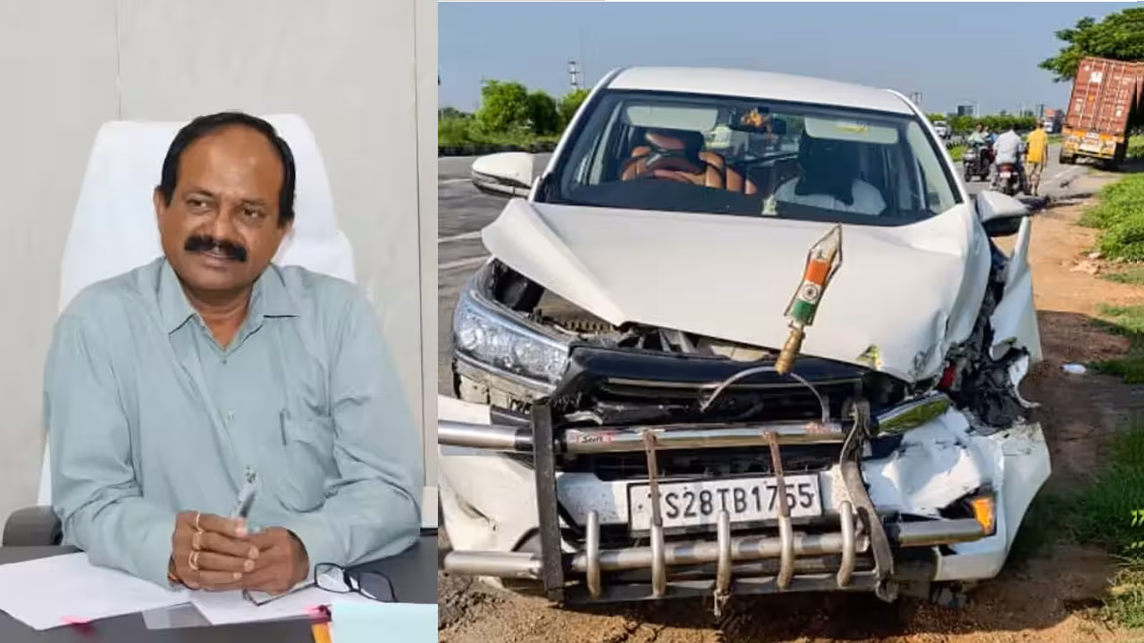 Additional Collector | కంటైనర్ను ఢీకొట్టిన కారు.. కొత్తగూడెం అదనపు కలెక్టర్కు తప్పిన ప్రమాదం