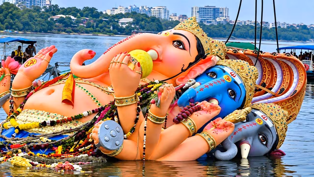 Khairatabad Ganesh | గంగమ్మ ఒడికి ఖైరతాబాద్ గణనాథుడు