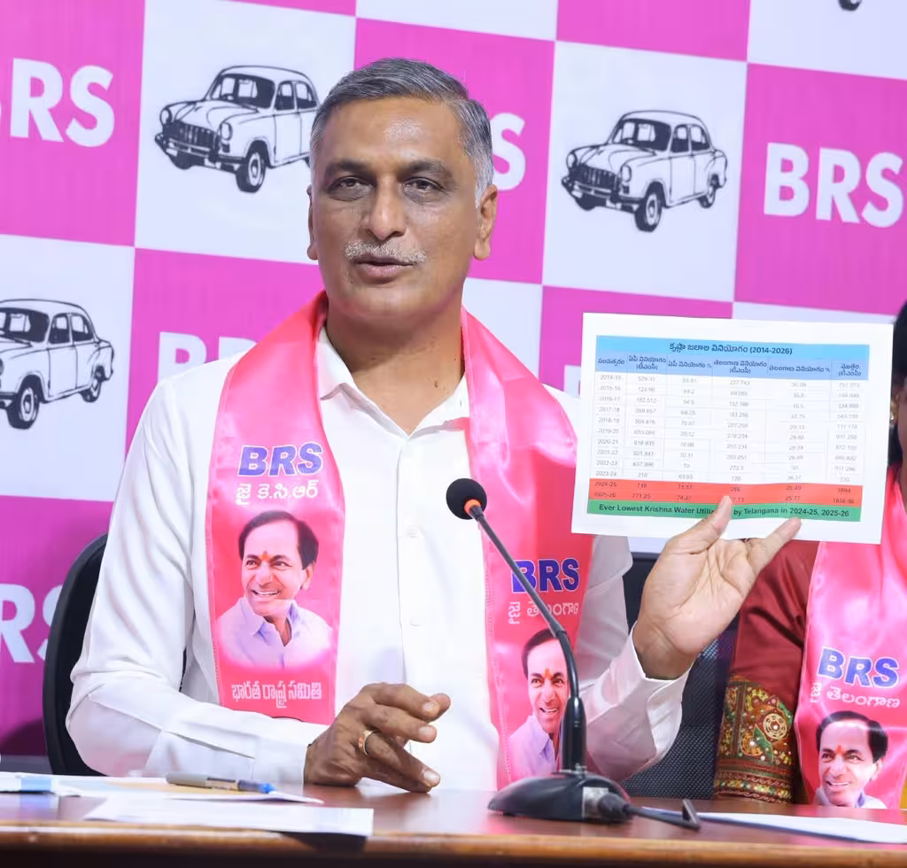Not Nature's Drought and It's Congress Failure Harish Rao Slams Revanth Govt
