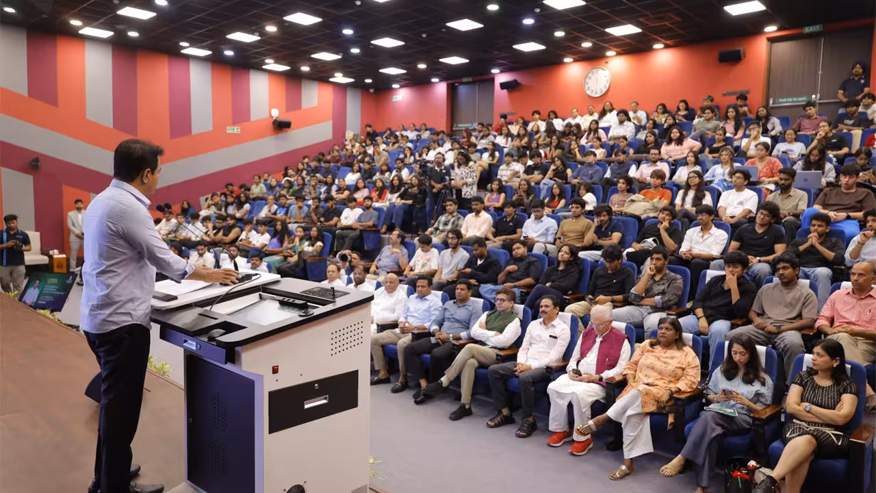 KTR Delivers Distinguished Public Lecture at OP Jindal