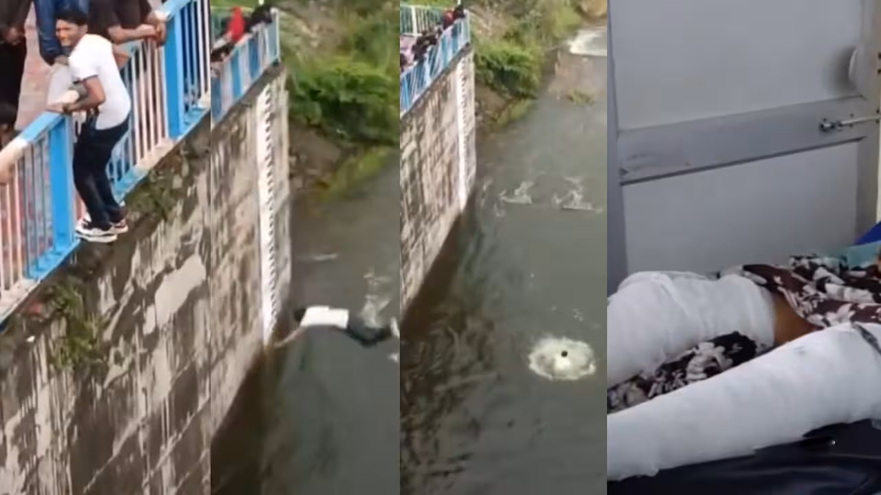 Jhansi Reel Tragedy | రీల్స్ పిచ్చి : డ్యామ్ పైనుంచి 30 అడుగుల కిందకు దూకేసిన యువకుడు.. విరిగిన రెండు కాళ్లు