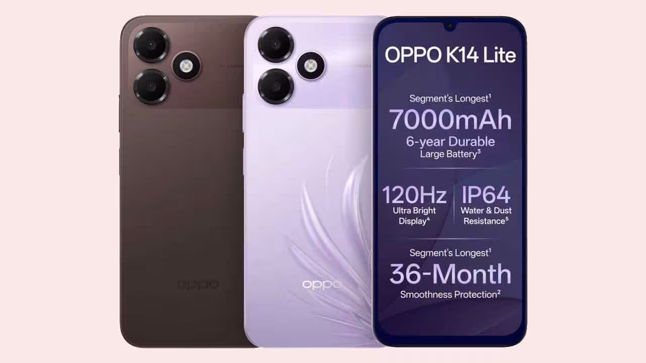 OPPO K14 Lite | 7,000 ఎంఏహెచ్ బ్యాటరీతో ఒప్పో కె14 లైట్.. ధర ఎంతంటే..