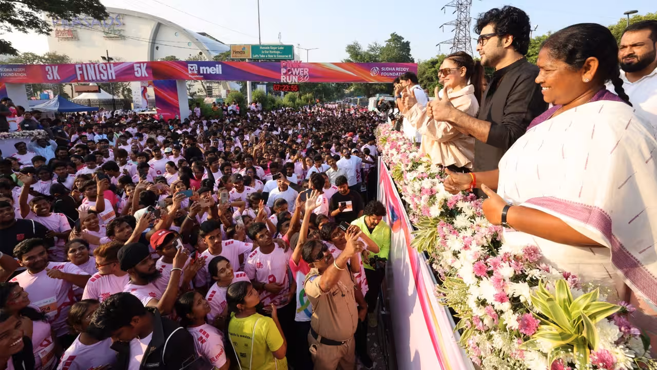 Pink Power Run 3.0 | నెక్లెస్ రోడ్డుపై 35 వేల మందితో పరుగుల పండగ: రొమ్ము క్యాన్సర్పై పోరుకు హైదరాబాద్ పింక్ పవర్ రన్ 3.0