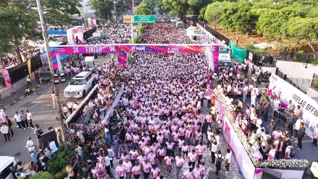 Pink Power Run 3.0 35,000 Join Massive Breast Cancer Awareness Marathon in Hyderabad