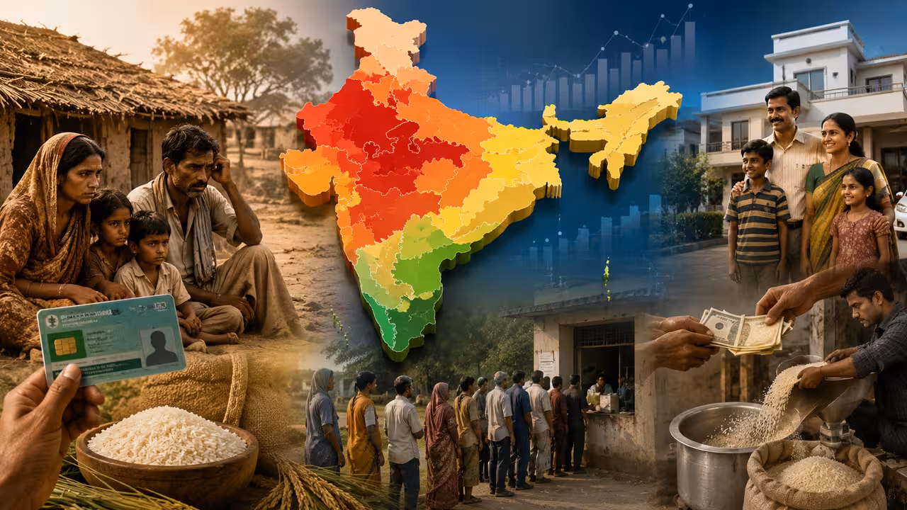 India State-wise Poverty Rate | ఇండియాలో పేదరికం లెక్కలు ఇవి.. మరి ఆ ఫ్రీ రేషన్ బియ్యం ఎవరి పాలవుతోంది?