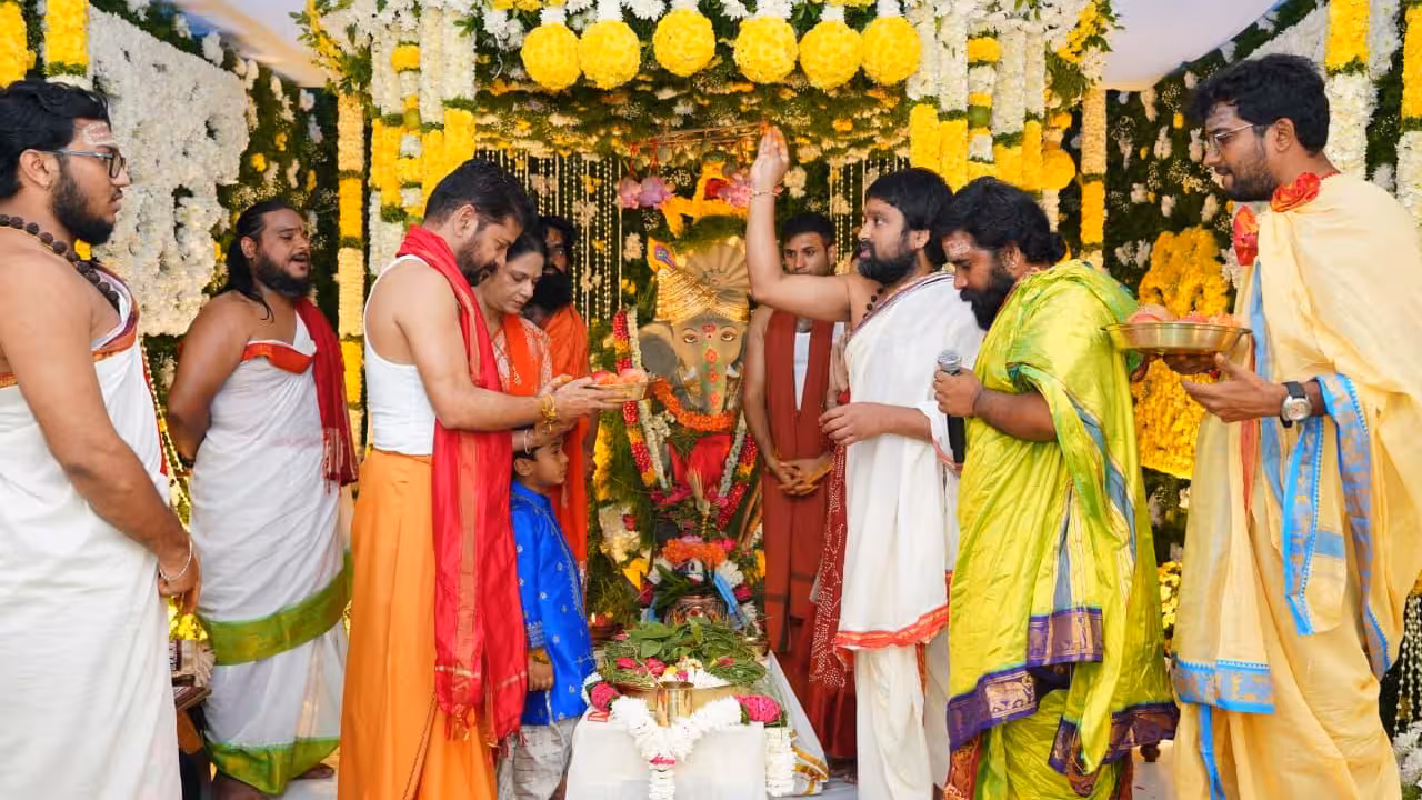 CM Revanth Reddy Participates in Ganesh Puja with Family