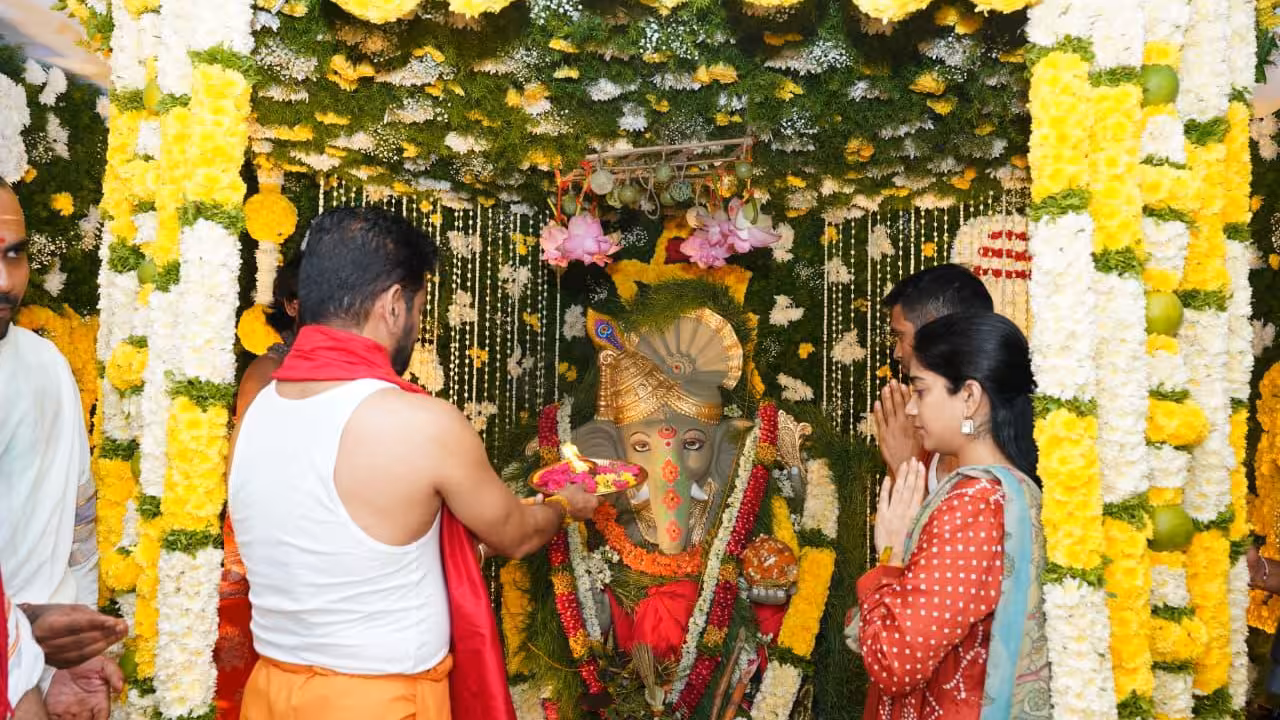 CM Revanth Reddy Participates in Ganesh Puja with Family