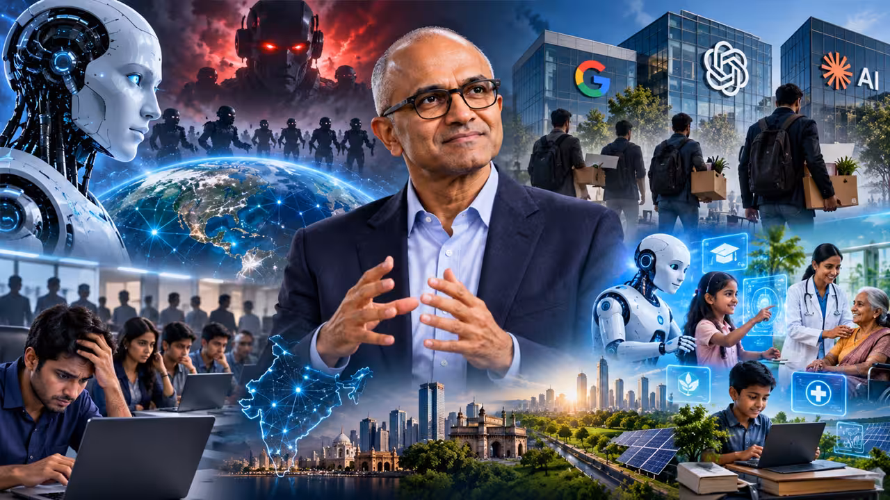 Superintelligence Human Control | ఏఐ ముసుగులో పెను ముప్పు.. మనుషుల చేతుల్లో లేకపోతే ఏఐ వ్యర్థం : సత్య నాదెళ్ల స్ట్రాంగ్ వార్నింగ్