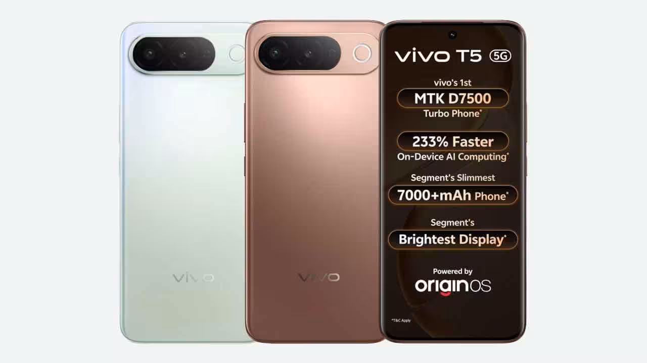 vivo T5 | 7000 ఎంఏహెచ్ భారీ బ్యాటరీ, వాటర్, డస్ట్ రెసిస్టెన్స్తో వివో కొత్త ఫోన్.. ధర ఎంతంటే..