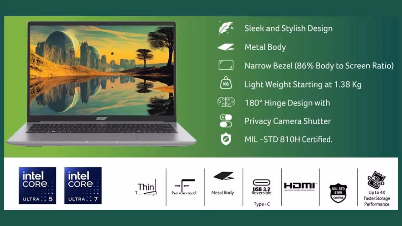 Acer TravelLite TL44-53M-G2 | ఏసర్ నుంచి కొత్త బిజినెస్ ల్యాప్టాప్.. తక్కువ ధర.. ఫీచర్లు ఎక్కువ..