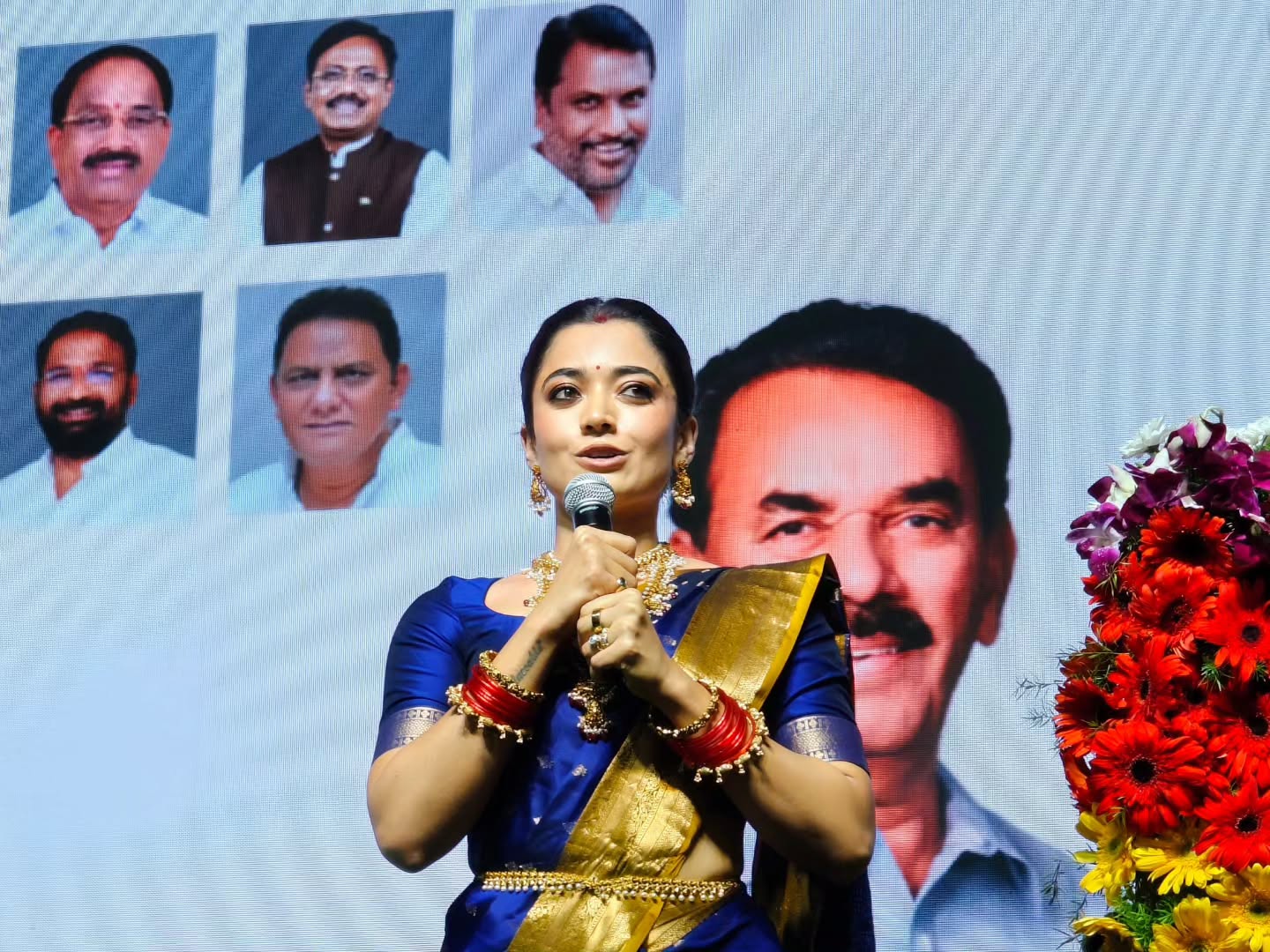Rashmika Mandanna | తెలంగాణ కోడలిగా రష్మిక బతుకమ్మ సంబురం – ఫొటోలు చూశారా - Image 2