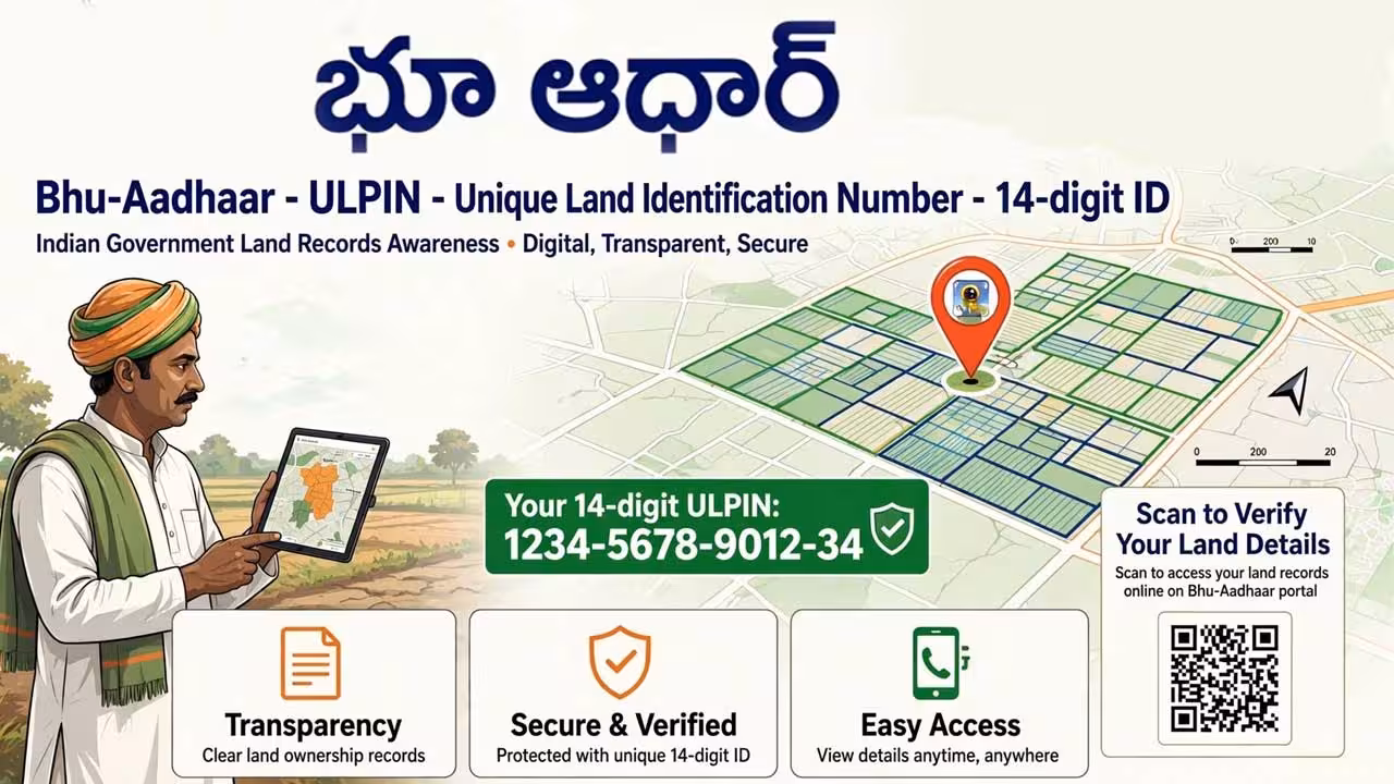 Bhu-Aadhaar | ప్రతి భూ కమతానికి 14 అంకెల భూ ఆధార్