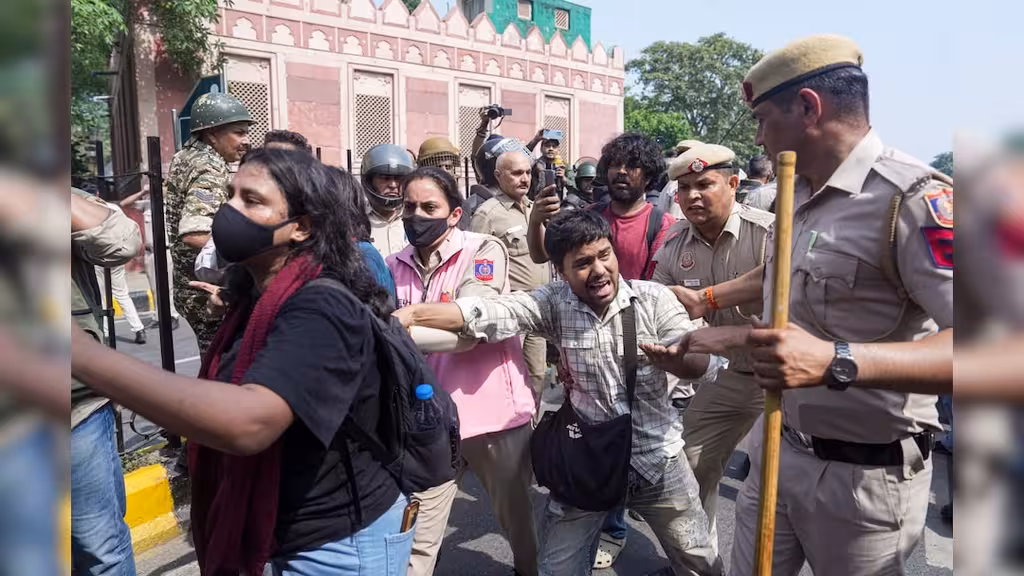 Delhi CJP Protest Major Leaders Detained, Metro Shut, High Alert in Capital