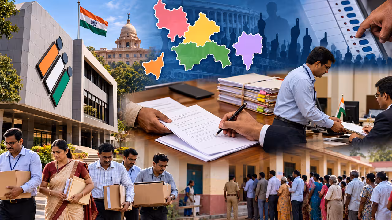 Assembly Elections 2027 | 5 రాష్ట్రాల అసెంబ్లీ ఎన్నికలకు ఈసీ నగారా: అధికారుల బదిలీలపై కీలక ఆదేశాలు.. ఆ డిక్లరేషన్ తప్పనిసరి!