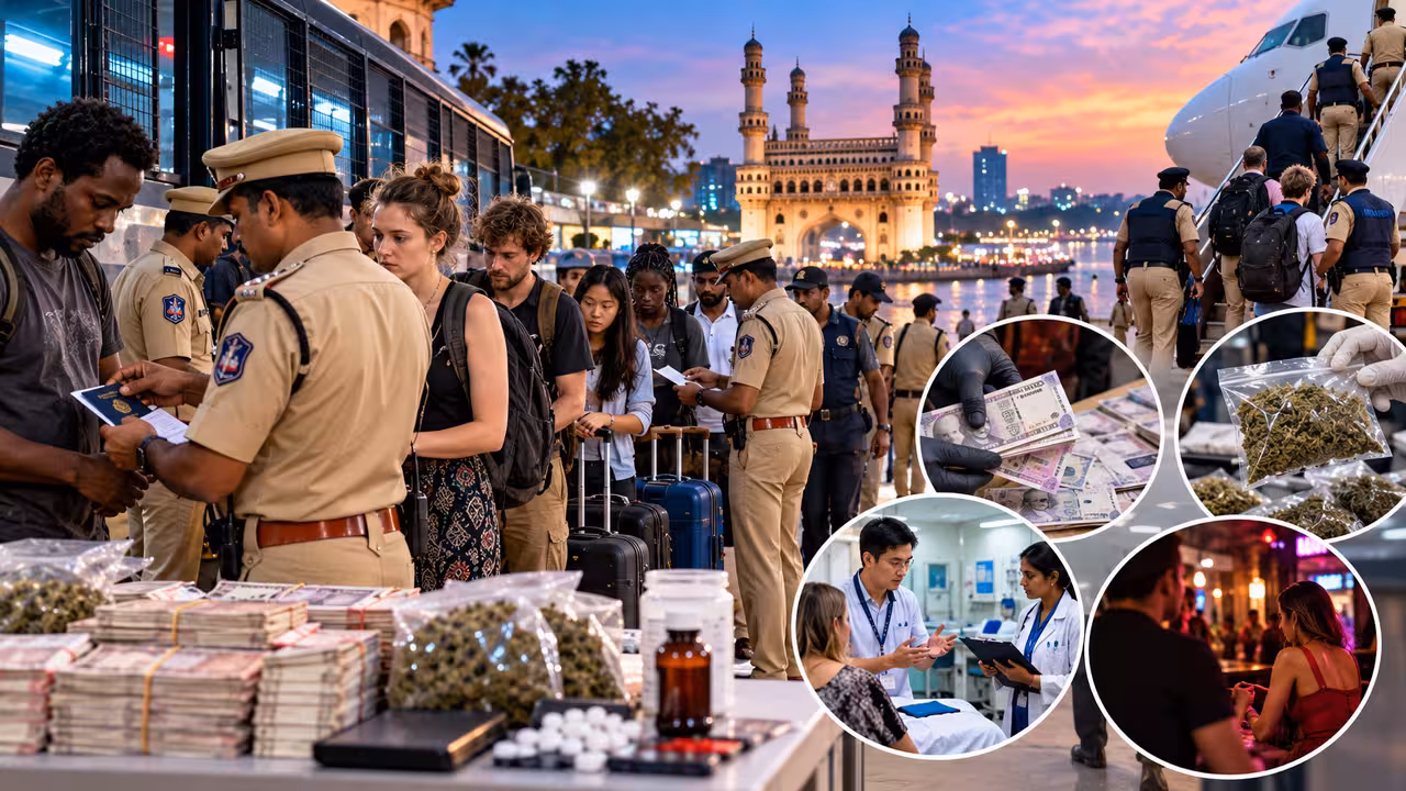 Hyderabad Police Overstaying Foreigners | వీసా గడువు ముగిసినా హైదరాబాద్లోనే అక్రమంగా ఉంటూ విదేశీయులు ఏం చేస్తున్నారంటే?