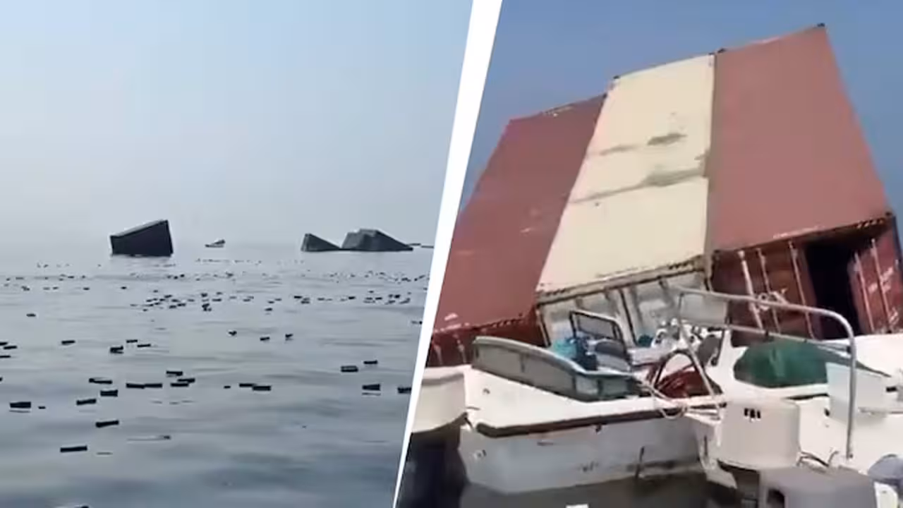 Strait of Hormuz Cargo Ship Sinking | హార్మూజ్ జలసంధిలో మునిగిన కార్గో నౌక.. సముద్రంలో తేలియాడుతున్న ఐఫోన్లు, పెర్ఫ్యూమ్ బాటిళ్లు