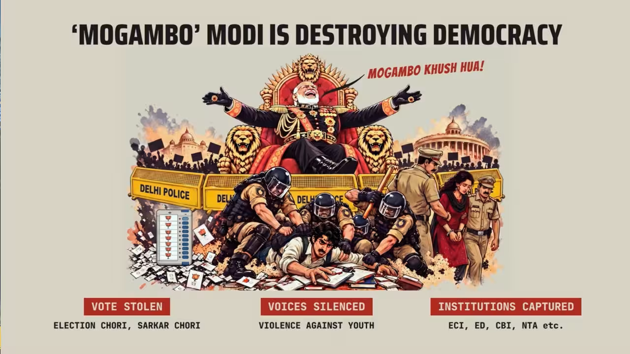 Mogambo Modi | మొగాంబో మోదీ ప్రజాస్వామ్యాన్ని నాశనం చేశారు