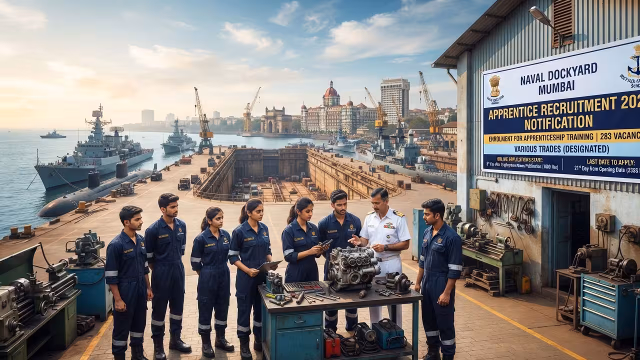Naval Dockyard | నేవల్ డాక్యార్డ్ అప్రెంటిస్ స్కూల్లో 283 ఖాళీలు