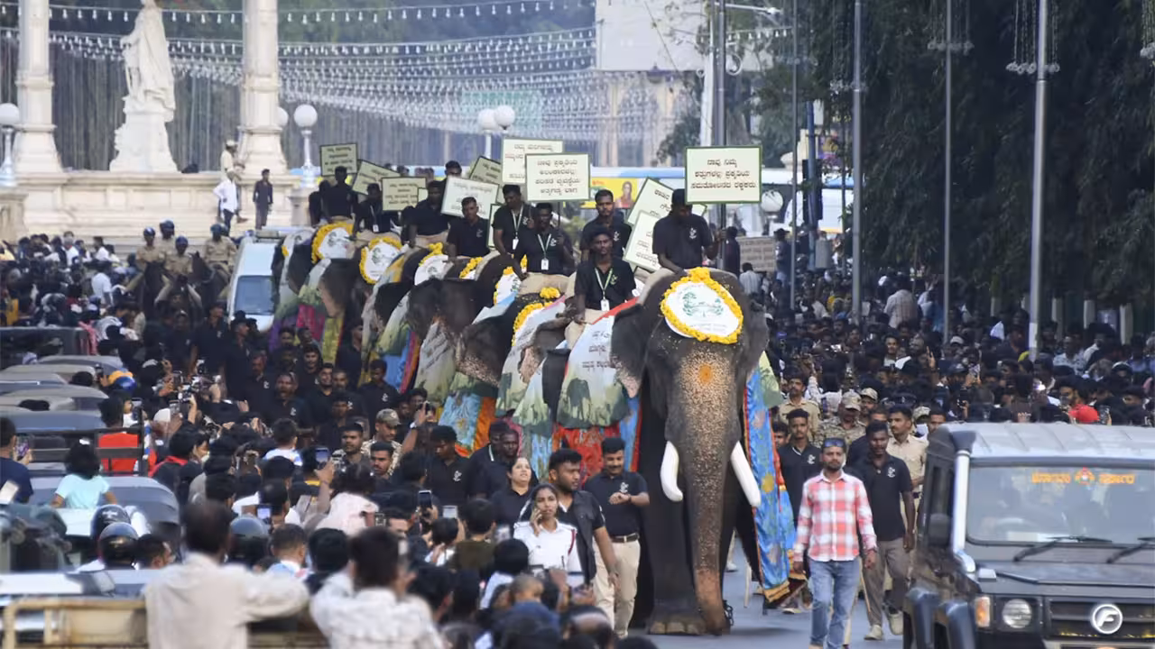 Mysore Dasara 2026 | మైసూర్ దసరా 2026: వైభవంగా ‘నాడ హబ్బ’ ప్రారంభం.. 750 కిలోల బంగారు అంబారీ, రాజసం ఉట్టిపడే విశేషాలివే!