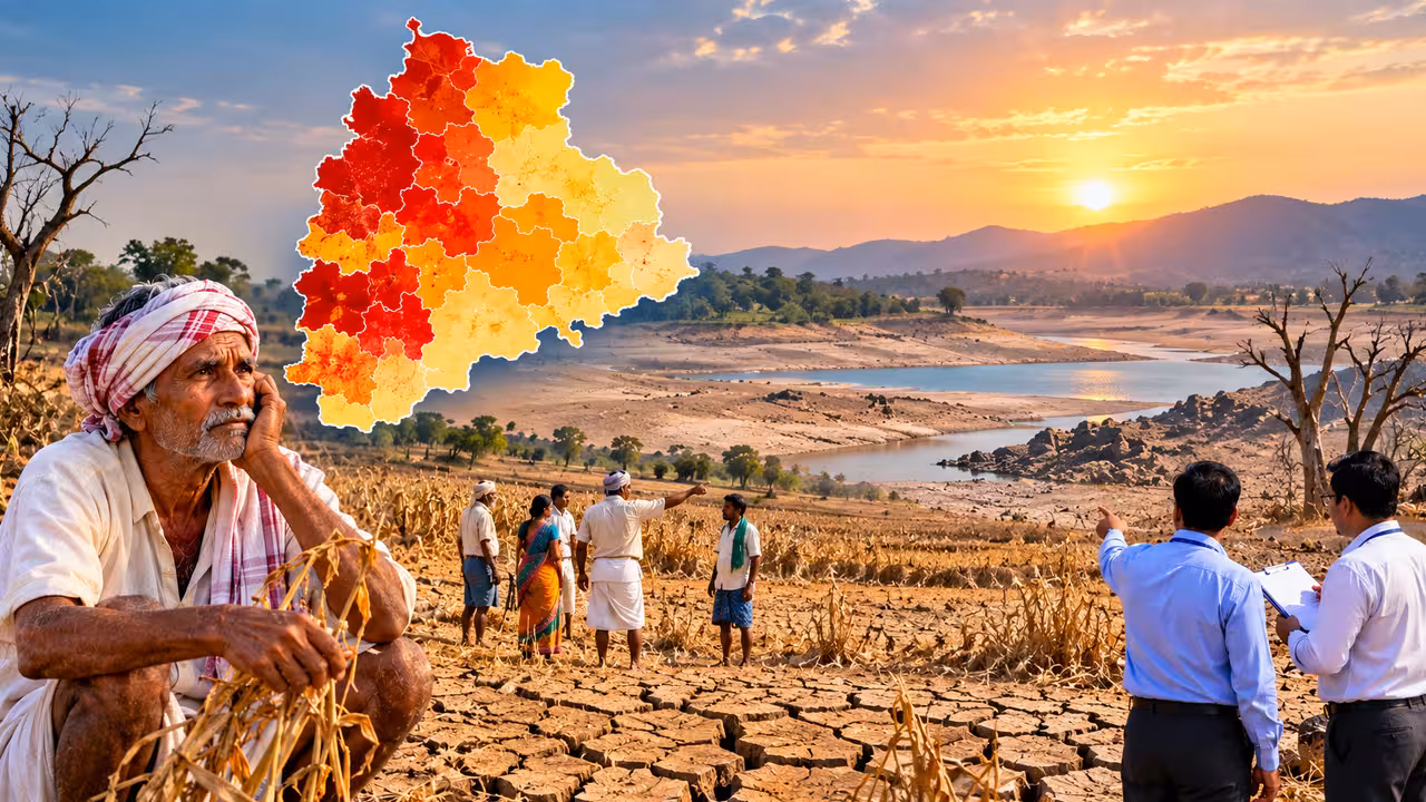 Telangana Drought Mandals List 2026 | తెలంగాణలో 365 కరువు మండలాలు: 31 జిల్లాల్లో తీవ్ర వర్షాభావం.. ఇదిగో లిస్ట్